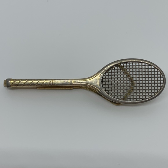 Vintage Swank Tennis Racket Tie Bar! - Picture 6 of 8